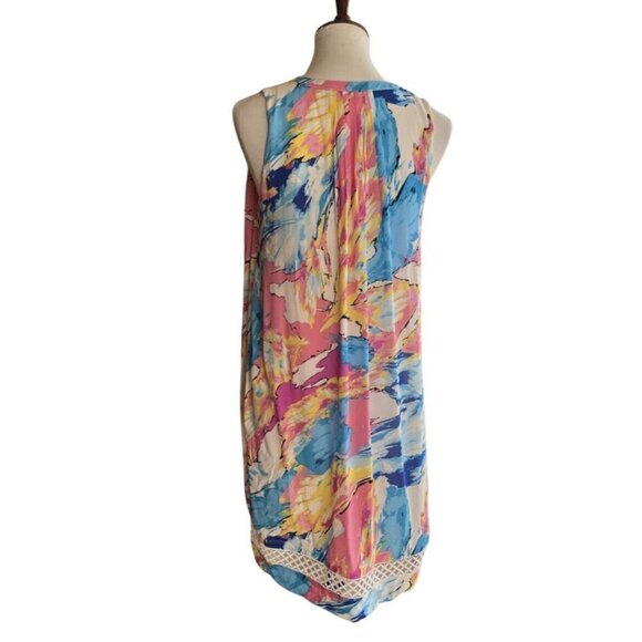 Charles Henry Sleeveless Pleated Printed Shift Dress Size S A31 MSRP $99 - Picture 9 of 12